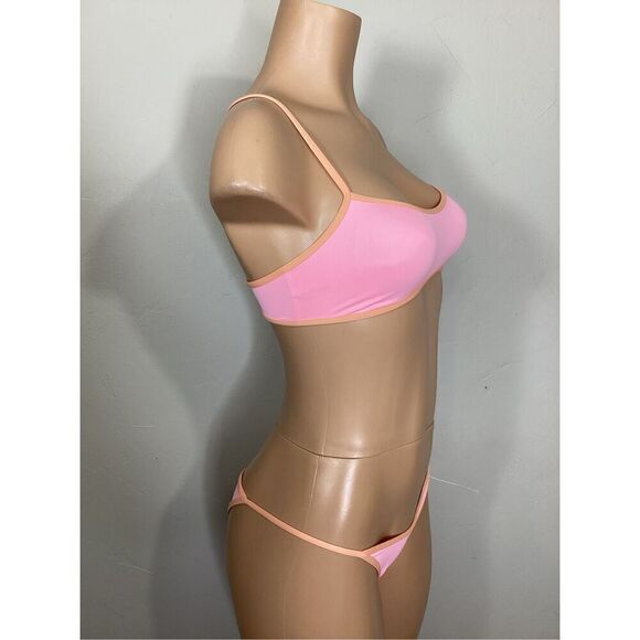 NEW. L*SPACE pink teeny bitsy bikini set. S-top/M-bottom. Retails $209 - Picture 8 of 11